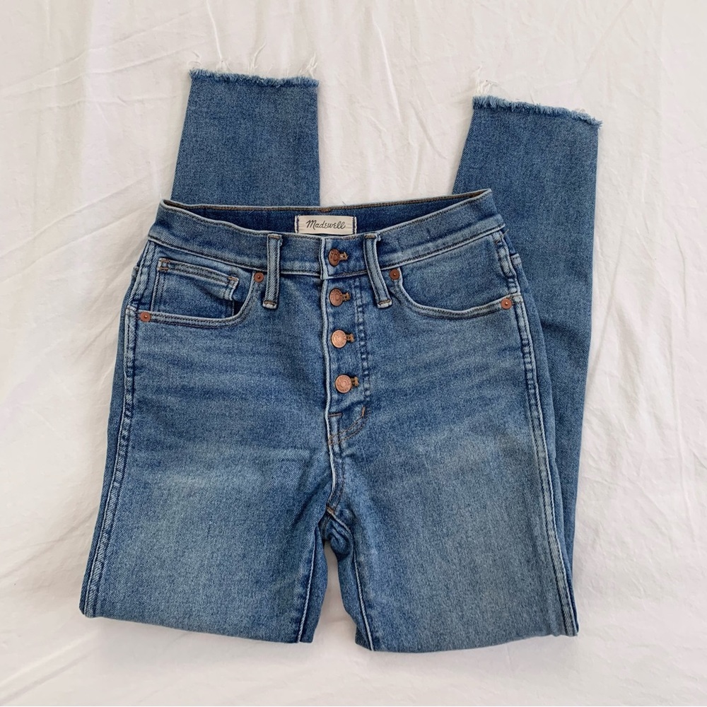 Madewell 10" High-Rise Skinny Jeans in Cordova Wash: Button-Front Edition
